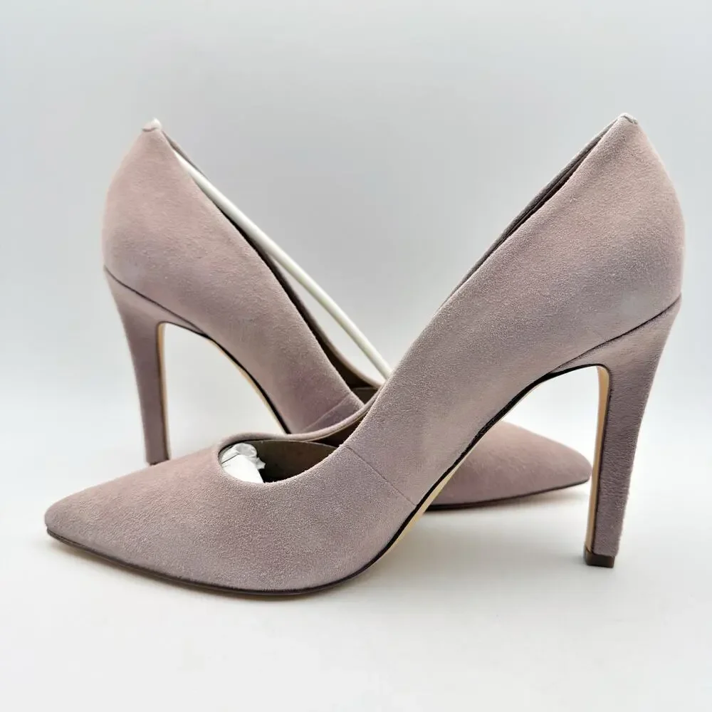Calvin Klein Womens Brady High Heels Size 8.5 Pink Suede Pumps NIB